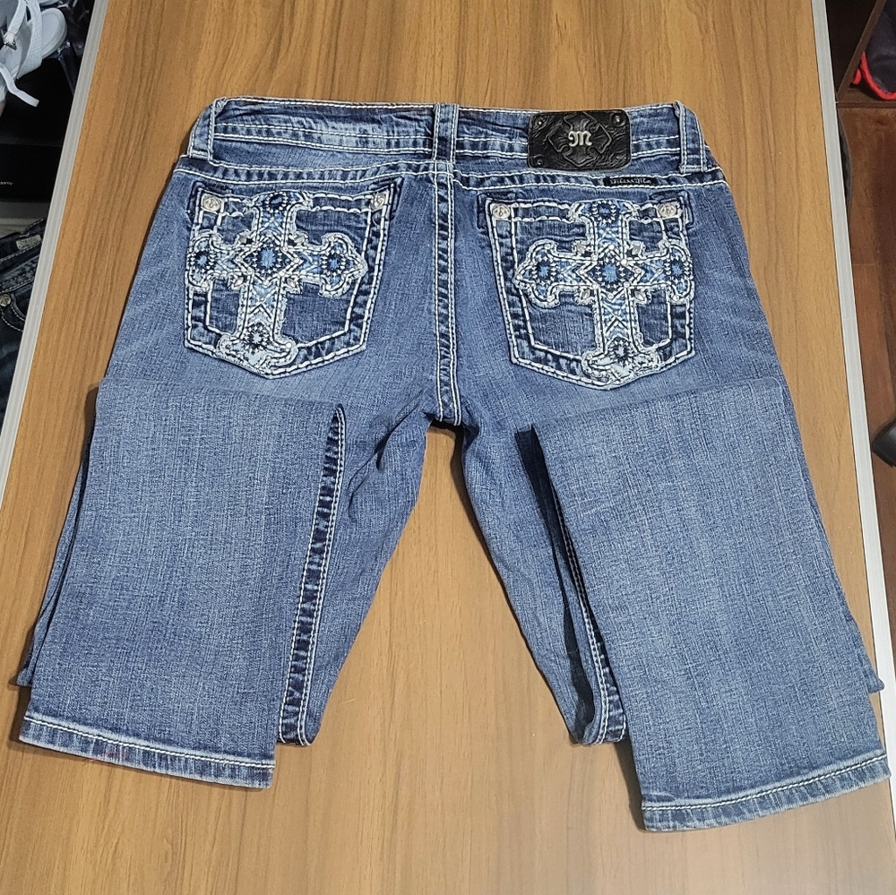 Miss Me Jeans 30 Signature-Rise Skinny Embellished Cross